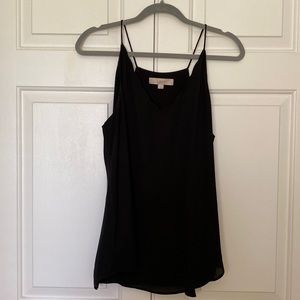 Scalloped LOFT black camisole.  Size large
